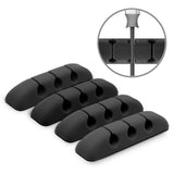 Cablu Ringke Organizer (set de 4), 4 x 3 Slots, Negru