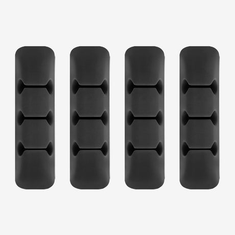 Cablu Ringke Organizer (set de 4), 4 x 3 Slots, Negru