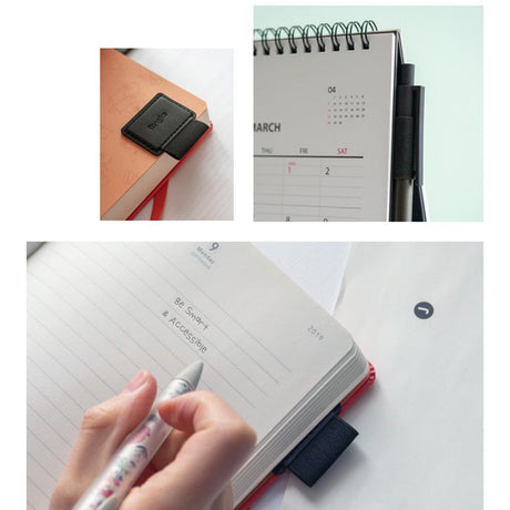 Stylus Ringke Pen Holder (set de 2), Ecological Leather, Textile, Elastic, Negru
