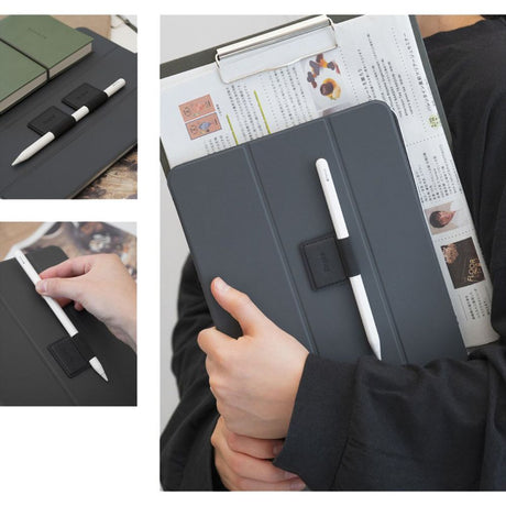 Stylus Ringke Pen Holder (set de 2), Ecological Leather, Textile, Elastic, Negru
