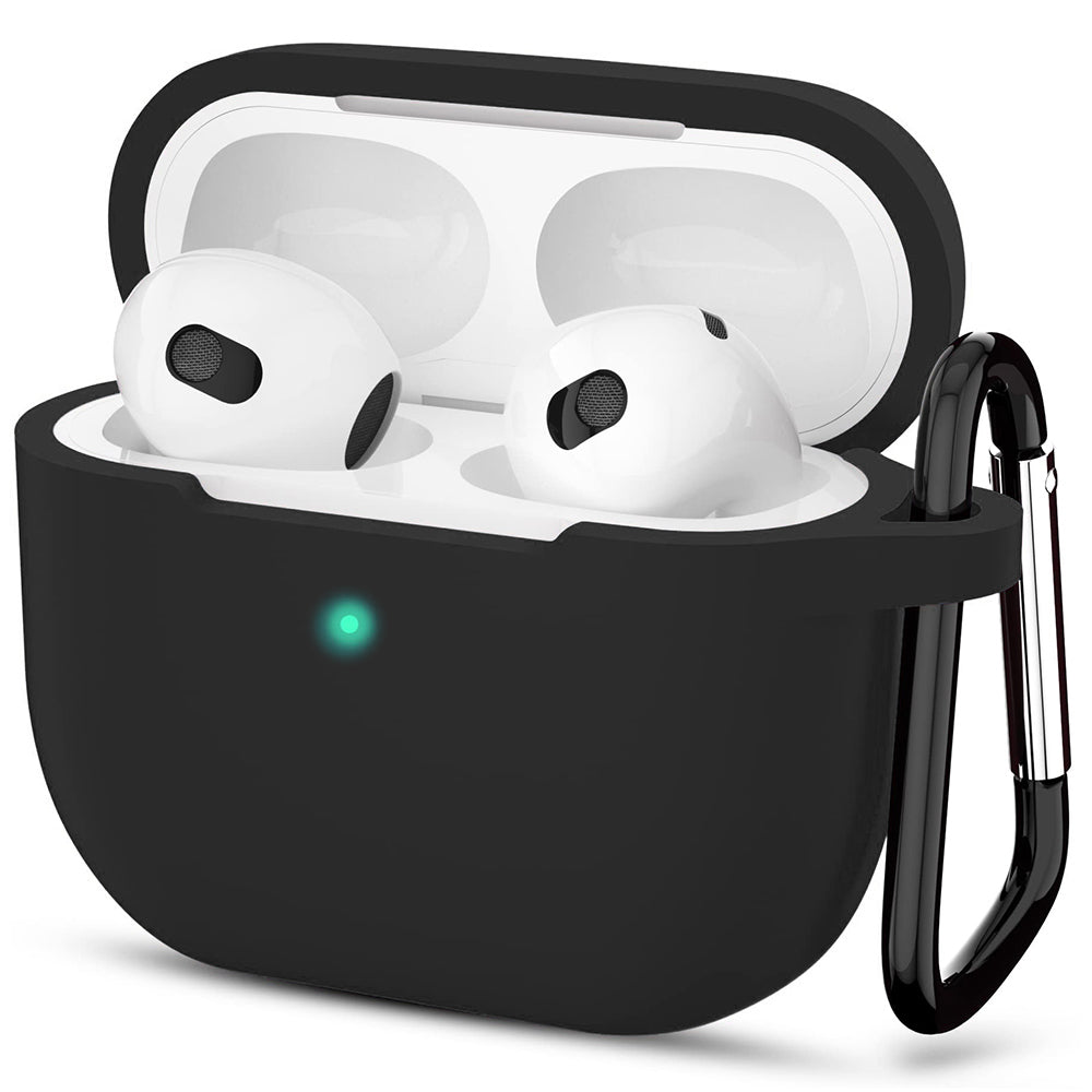 Casti Techsuit Silicone Case, for Apple AirPods 3, Smooth Ultrathin Material, Negru