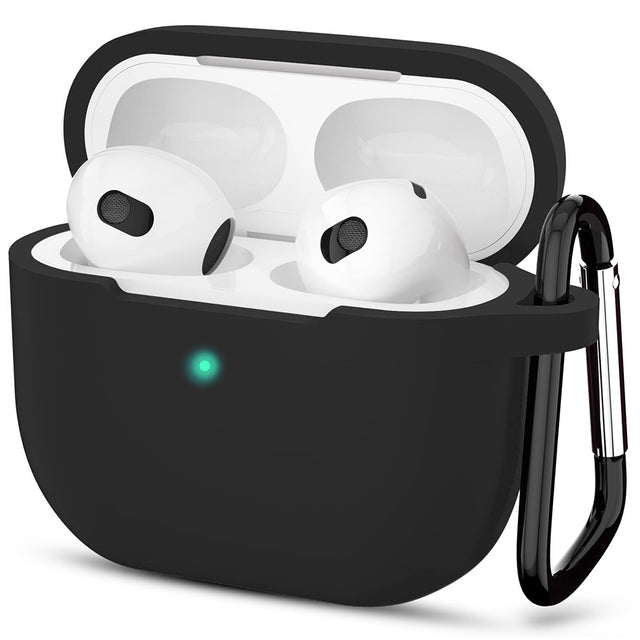 Casti Techsuit Silicone Case, for Apple AirPods 3, Smooth Ultrathin Material, Negru