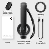 Selfie Stick Spigen S571W (AMP07656), MagSafe, Tripod, Bluetooth, Negru