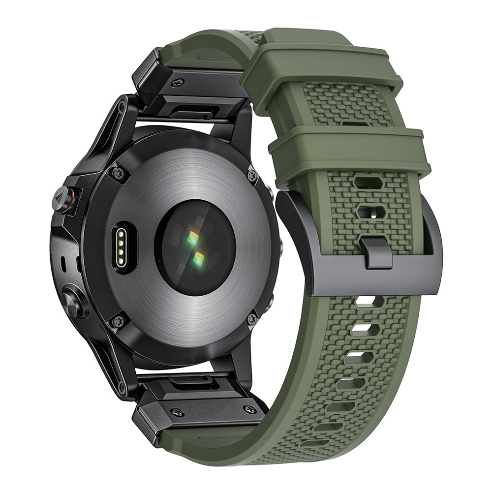 Curea smartwatch Techsuit Watchband QuickFit compatibil cu Garmin Fenix 3 / Fenix 5X / Fenix 6X, Negru