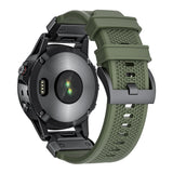 Curea smartwatch Techsuit Watchband QuickFit compatibil cu Garmin Fenix 5/6/7, Verde