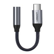 Adaptor Ugreen Audio Cable Adapter AV142 (30632), Type-C to Jack 3.5mm, 10cm, Gri