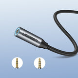 Adaptor Ugreen Audio Cable Adapter AV142 (30632), Type-C to Jack 3.5mm, 10cm, Gri