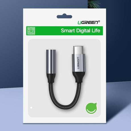 Adaptor Ugreen USB-C la Jack 3,5 mm AV142, gri