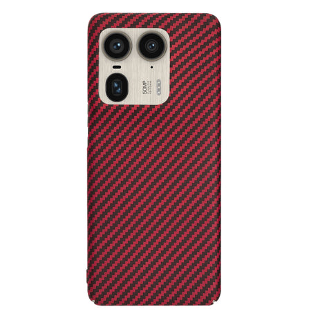 Husa de protectie Techsuit Carbonite FiberShell compatibil cu Motorola Edge 50 Ultra, Rosu