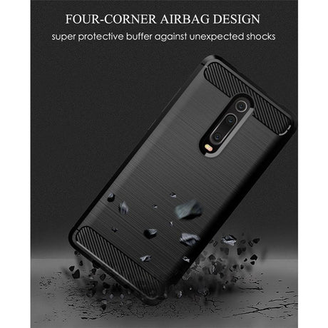 Husa de protectie Techsuit Carbon Silicone compatibil cu Xiaomi Mi 9T / Mi 9T Pro / Redmi K20 / Redmi K20 Pro, Negru