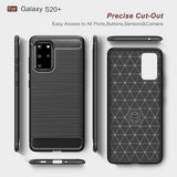 Husa de protectie Techsuit Carbon Silicone compatibil cu Samsung Galaxy S20 Plus 4G / S20 Plus 5G, Negru