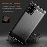 Husa de protectie Techsuit Carbon Silicone compatibil cu Samsung Galaxy S20 Plus 4G / S20 Plus 5G, Negru