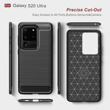 Husa de protectie Techsuit Carbon Silicone compatibil cu Samsung Galaxy S20 Ultra 4G / S20 Ultra 5G, Negru
