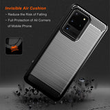 Husa de protectie Techsuit Carbon Silicone compatibil cu Samsung Galaxy S20 Ultra 4G / S20 Ultra 5G, Negru