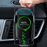 Suport Baseus with Wireless Charging Milky Way (WXHW02-01), for Air Vent, 15W, Negru