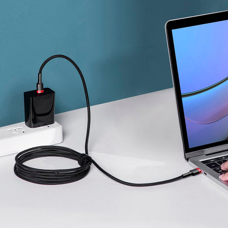 Cablu Baseus Cafule (CATKLF-AL91), USB-C, 100W, 2m, Negru