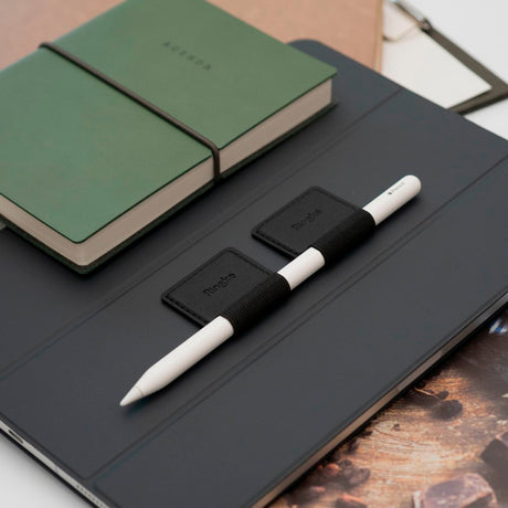 Stylus Ringke Pen Holder (set de 5), Ecological Leather, Textile, Elastic, Negru