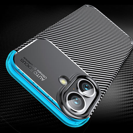 Husa de protectie Techsuit CarbonFiber compatibil cu iPhone 16 Plus, Negru
