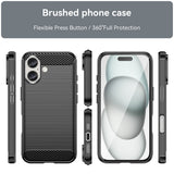 Husa de protectie Techsuit Carbon Silicone compatibil cu iPhone 16 Plus, Negru