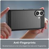 Husa de protectie Techsuit Carbon Silicone compatibil cu iPhone 16 Plus, Negru