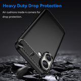 Husa de protectie Techsuit Carbon Silicone compatibil cu iPhone 16 Plus, Negru