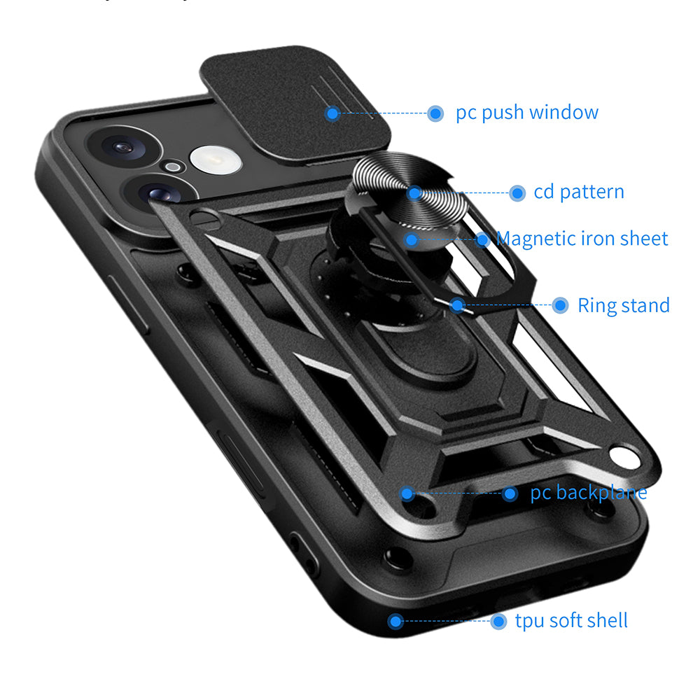 Husa de protectie Techsuit CamShield Series compatibil cu iPhone 16 Plus, Negru