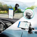 Suport Techsuit (S113), Universal for Dashboard / Windshield, Gravity Grip, Windshield, Negru