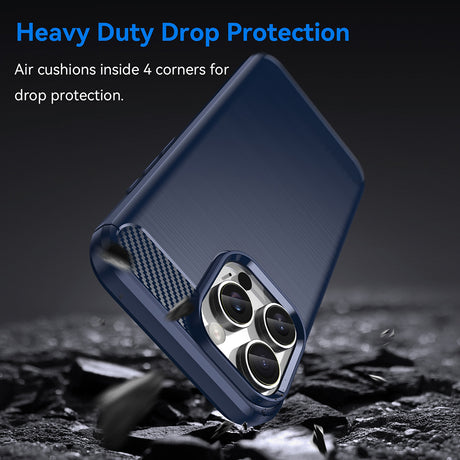 Husa de protectie Techsuit Carbon Silicone compatibil cu iPhone 16 Pro, Albastru