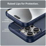 Husa de protectie Techsuit Carbon Silicone compatibil cu iPhone 16 Pro Max, Albastru