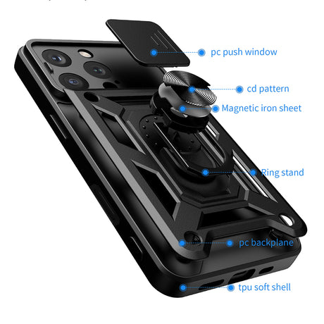 Husa de protectie Techsuit CamShield Series compatibil cu iPhone 16 Pro, Roz Auriu