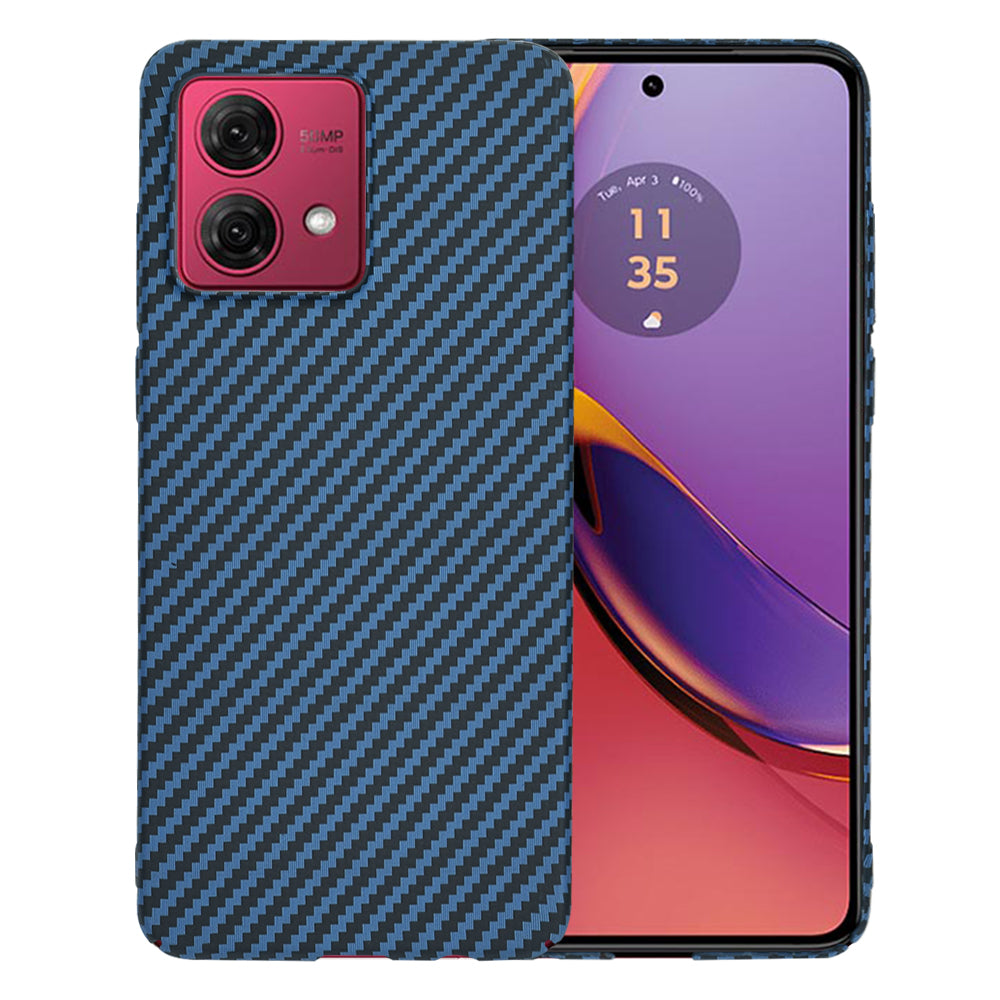Husa de protectie Techsuit Carbonite FiberShell compatibil cu Motorola Moto G84, Cyan
