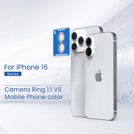 Folie de protectie Lito S+ Camera Glass compatibil cu iPhone 16 Pro / iPhone 16 Pro Max, Alb Titanium