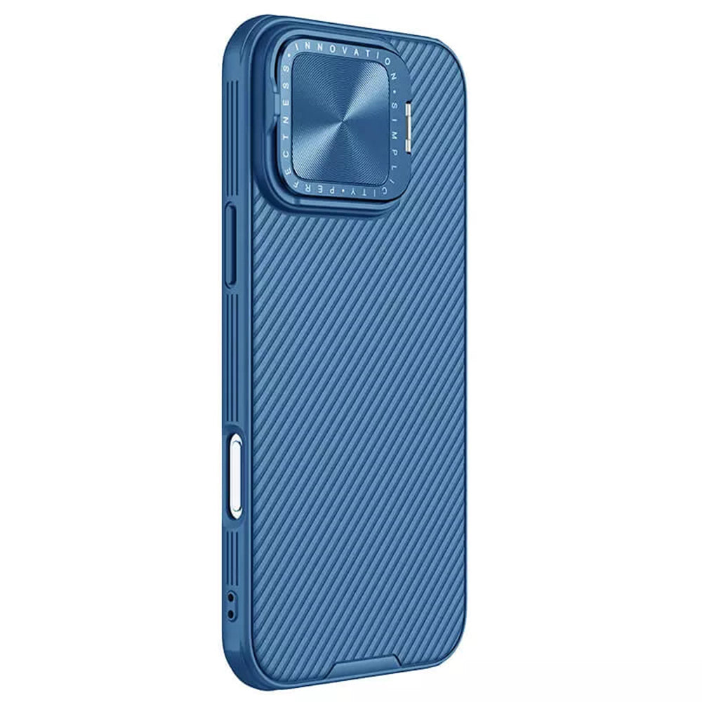 Husa de protectie Nillkin CamShield Prop Magnetic compatibil cu iPhone 16 Pro, Albastru