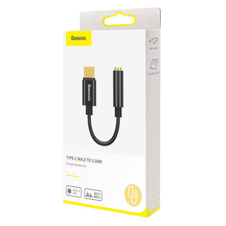 Adaptor Baseus Type-C la Jack 3.5mm L54, DAC Chip, Gri