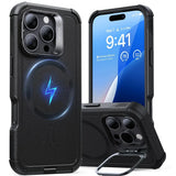 Husa de protectie ESR Cyber Armor Kickstand compatibil cu iPhone 16 Pro, Negru
