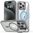 Husa de protectie ESR Classic Hybrid HaloLock Kickstand compatibil cu iPhone 16 Pro Max, Gri Clear