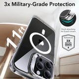 Husa de protectie ESR Classic Hybrid HaloLock Kickstand compatibil cu iPhone 16 Pro Max, Transparent Black