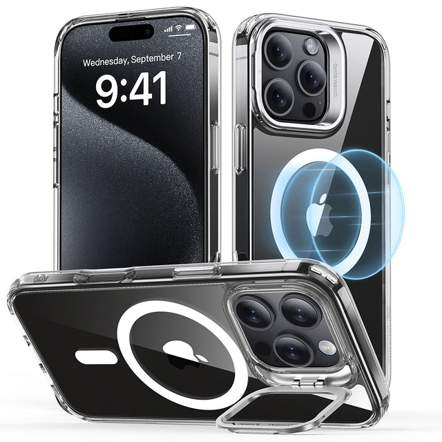 Husa de protectie ESR Classic Hybrid HaloLock Kickstand compatibil cu iPhone 16 Pro Max, Transparent