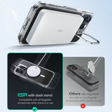 Husa de protectie ESR Classic Hybrid HaloLock Kickstand compatibil cu iPhone 16 Pro, Transparent Black