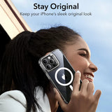 Husa de protectie ESR Classic Hybrid HaloLock Kickstand compatibil cu iPhone 16 Pro, Transparent Black