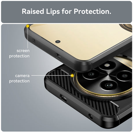 Husa de protectie Techsuit Carbon Silicone compatibil cu Realme 13 Pro / 13 Pro+, Negru