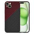 Husa de protectie Techsuit Carbonite FiberShell compatibil cu iPhone 15 Plus, Rosu Vortex