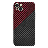 Husa de protectie Techsuit Carbonite FiberShell compatibil cu iPhone 15 Plus, Rosu Vortex