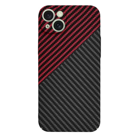 Husa de protectie Techsuit Carbonite FiberShell compatibil cu iPhone 15 Plus, Rosu Vortex