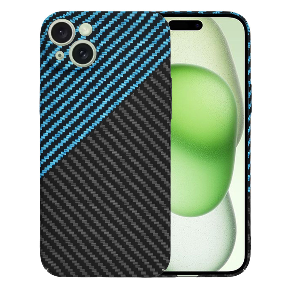 Husa de protectie Techsuit Carbonite FiberShell compatibil cu iPhone 15 Plus, Albastru Pulse