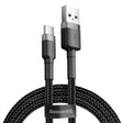 Cablu Baseus Cafule (CATKLF-UG1), USB to Type-C, 2A, 3m, Gri Black