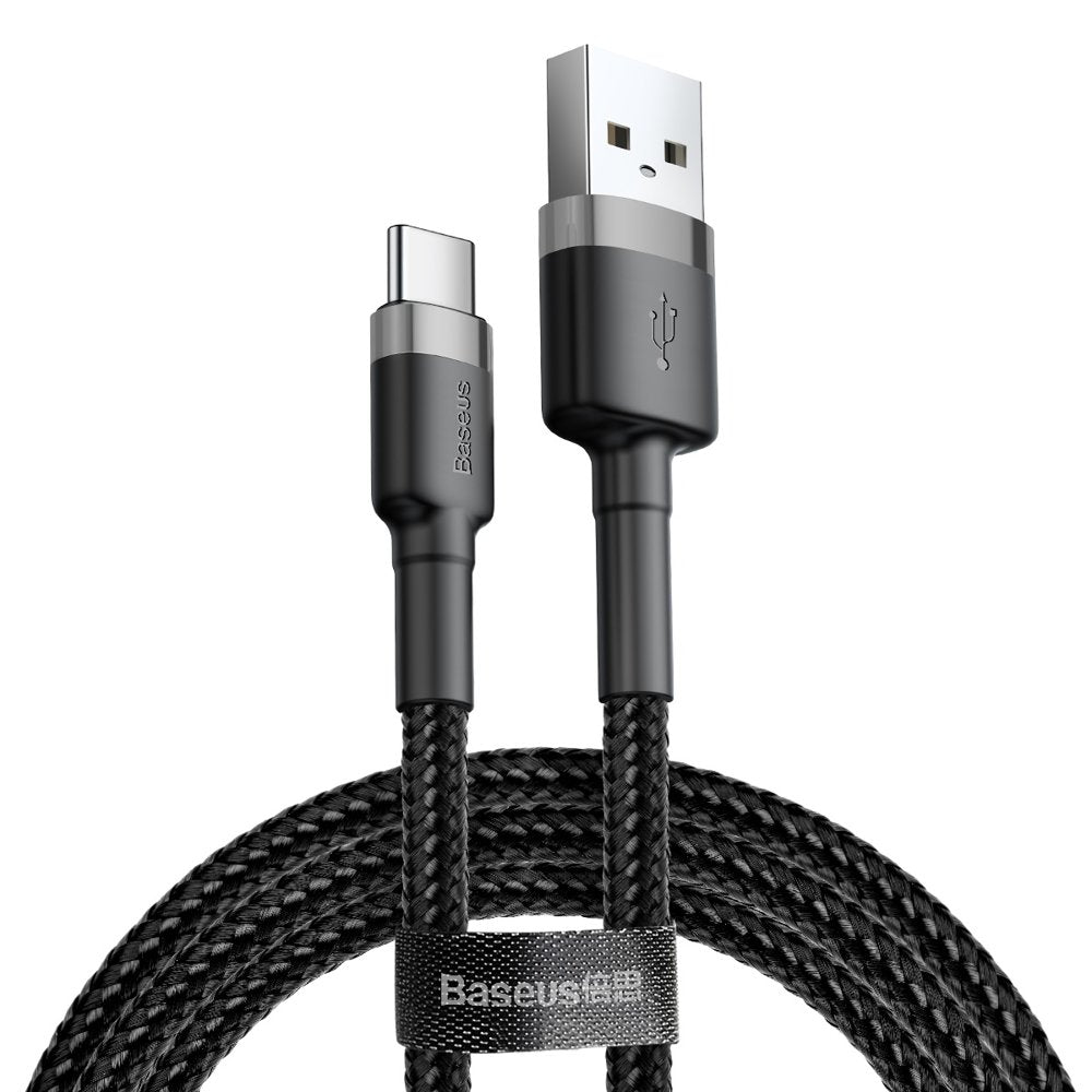 Cablu Baseus Cafule (CATKLF-UG1), USB to Type-C, 2A, 3m, Gri Black
