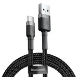 Cablu Baseus Cafule (CATKLF-UG1), USB to Type-C, 2A, 3m, Gri Black