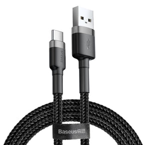 Cablu Baseus Cafule (CATKLF-UG1), USB to Type-C, 2A, 3m, Gri Black