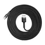 Cablu Baseus Cafule (CATKLF-UG1), USB to Type-C, 2A, 3m, Gri Black